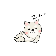 寝る白犬