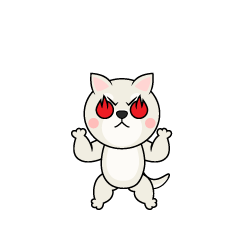 熱意の白犬
