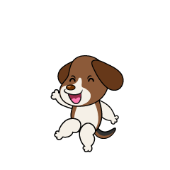 笑顔のビーグル