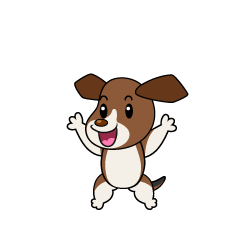 驚くビーグル