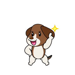 指差しするビーグル