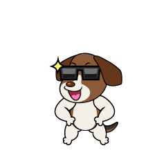 サングラスのビーグル