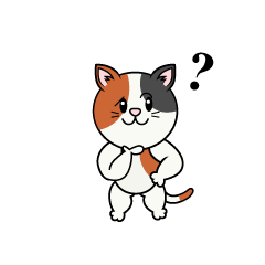 考える三毛猫
