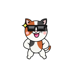 サングラスの三毛猫