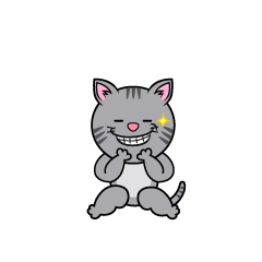 ニヤリとするサバトラ
