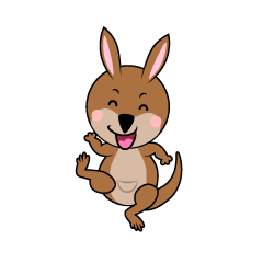 笑顔のカンガルー
