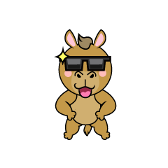 サングラスのラクダ