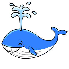 笑顔のシロナガスクジラ