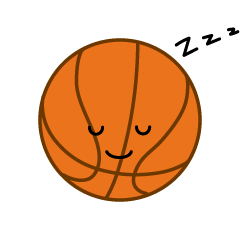 寝るバスケットボール