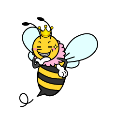 ニヤリとするメス蜂