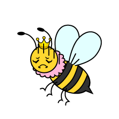 お辞儀するメス蜂