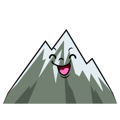 笑顔の雪山