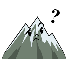 考える雪山