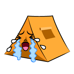 泣くテント