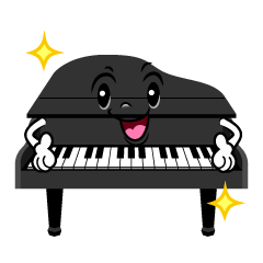 ポーズするピアノ