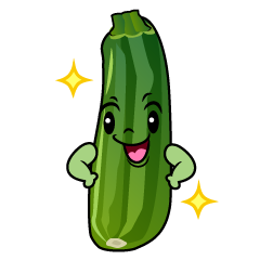 ポーズするズッキーニ