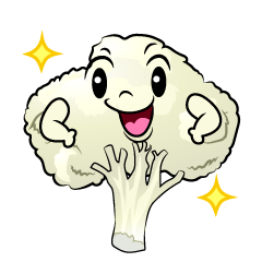 ポーズするカリフラワー
