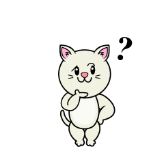 考える白猫