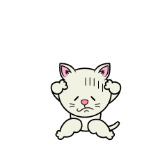 落ち込む白猫