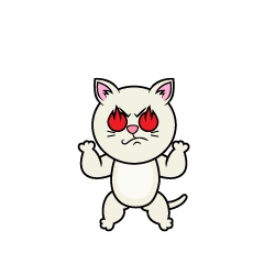 燃える白猫