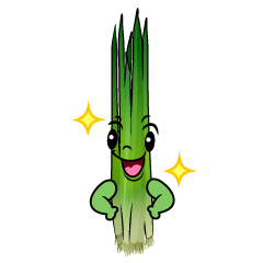 ポーズする青ネギ