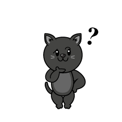 考える黒猫