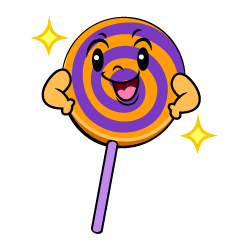 ポーズするハロウィンキャンディ