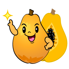 指差しするパパイヤ