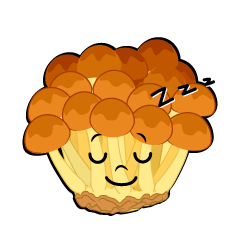 寝るなめこ