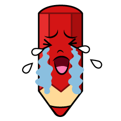 Crying Red Pencil