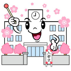 説明する入学式