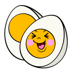 笑うゆで卵