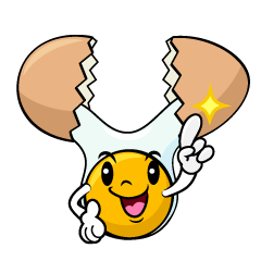 指差しする生卵