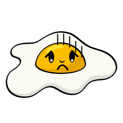 お辞儀する目玉焼き