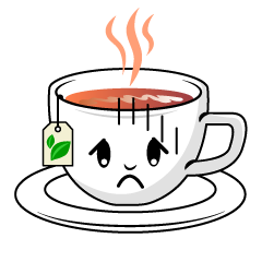 お辞儀する紅茶