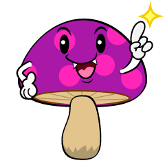 指差しする毒キノコ