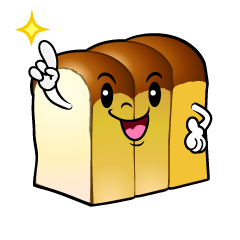 指差しする食パン
