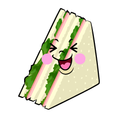 笑うハムサンドイッチ
