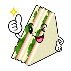 いいねするハムサンドイッチ