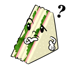 考えるハムサンドイッチ