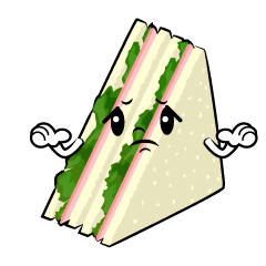 困るハムサンドイッチ