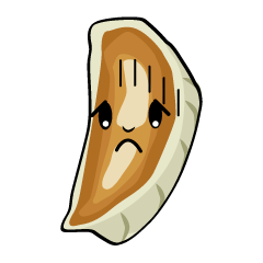 お辞儀する餃子