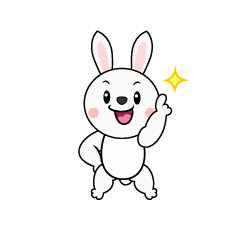指差しするウサギ