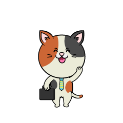 Smiling Calico Cat Businessman