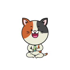 Laughing Calico Cat Businessman