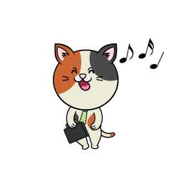 Singing Calico Cat Businessman