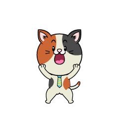 Surprised Calico Cat Businessman