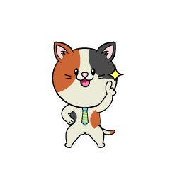 Pointing Calico Cat Businessman