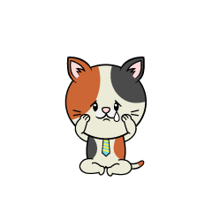 Sad Calico Cat Businessman