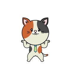 Troubled Calico Cat Businessman